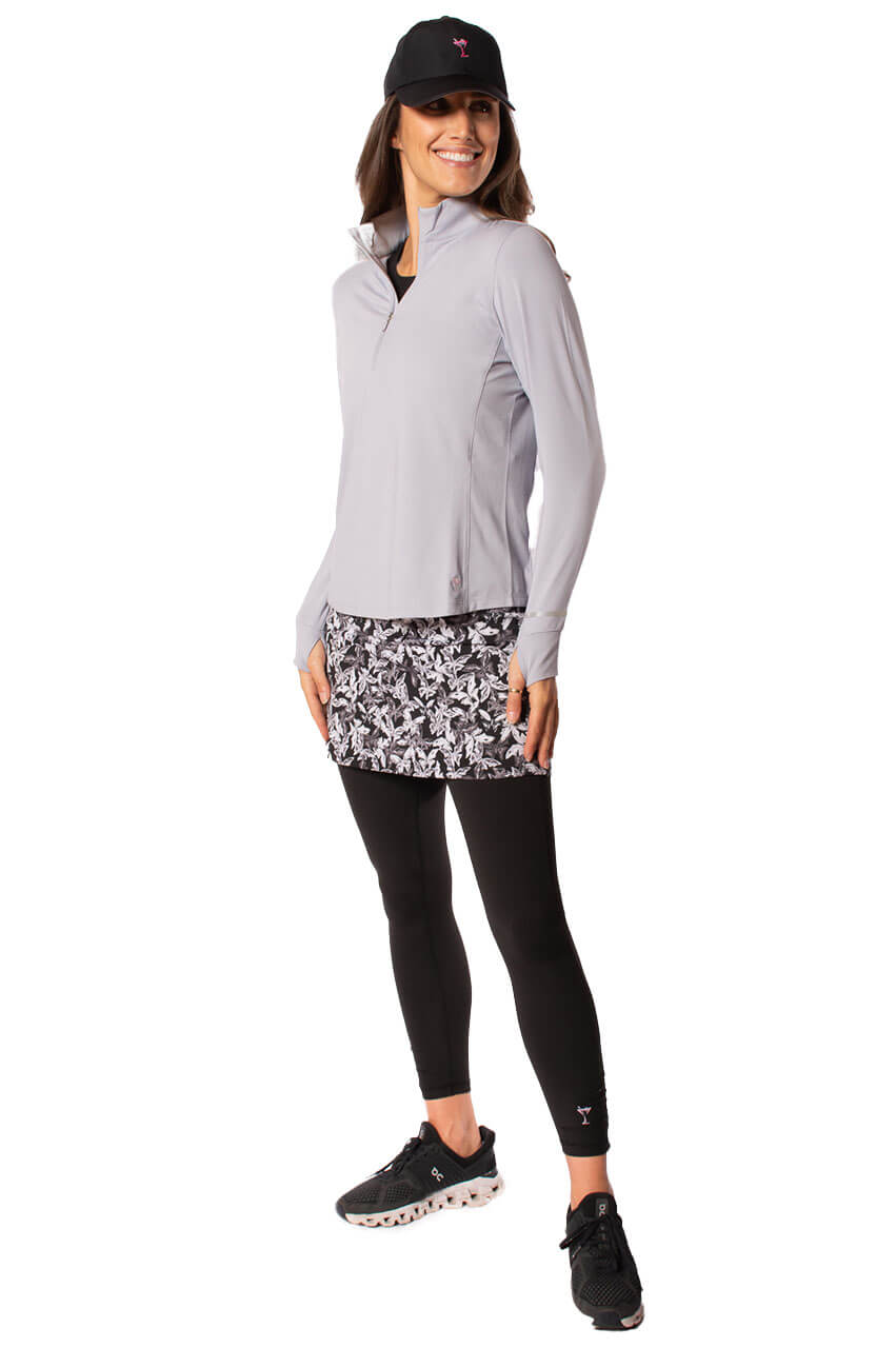 Silver Fabulous Mock Pullover - GolftiniTops