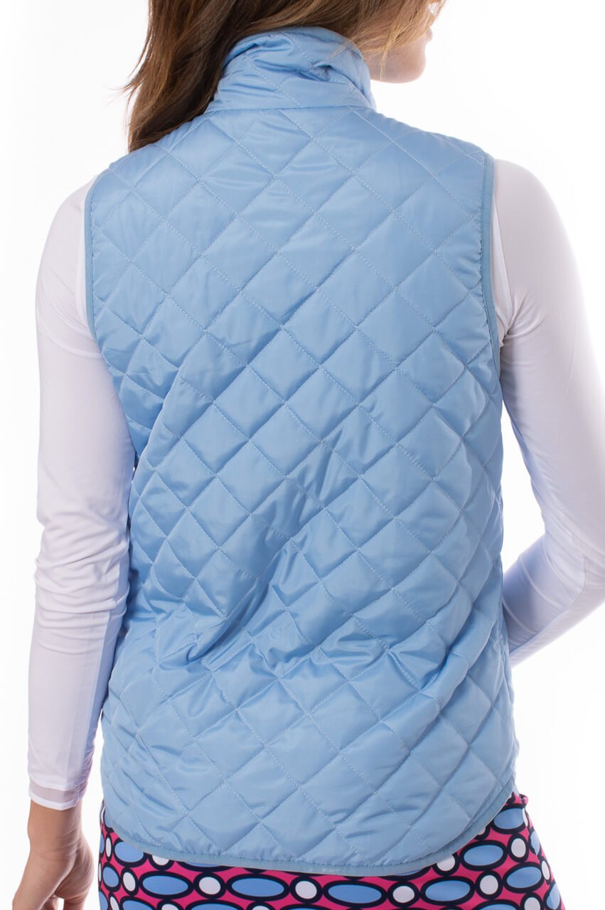 Sky Blue Quilted Wind Vest - GolftiniVests