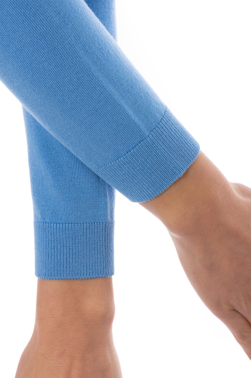 Sky Blue Stretch V - Neck Sweater - GolftiniSweaters