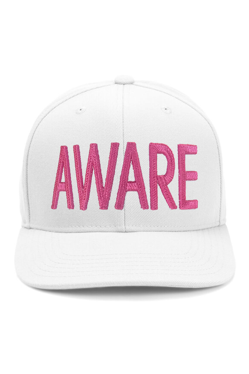 White AWARE Snapback Hat - GolftiniHats & Visors