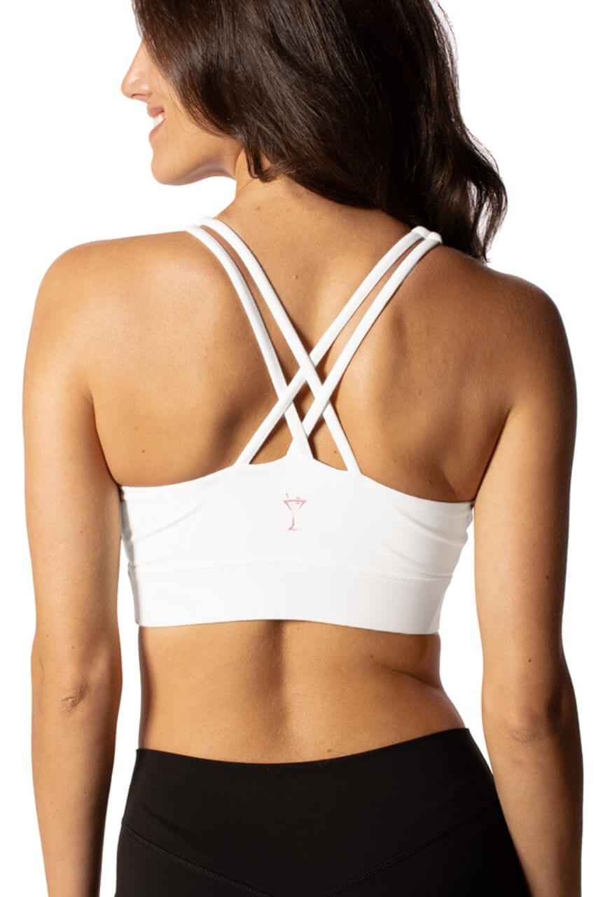 Golftini White Crossover Sports Bra XL