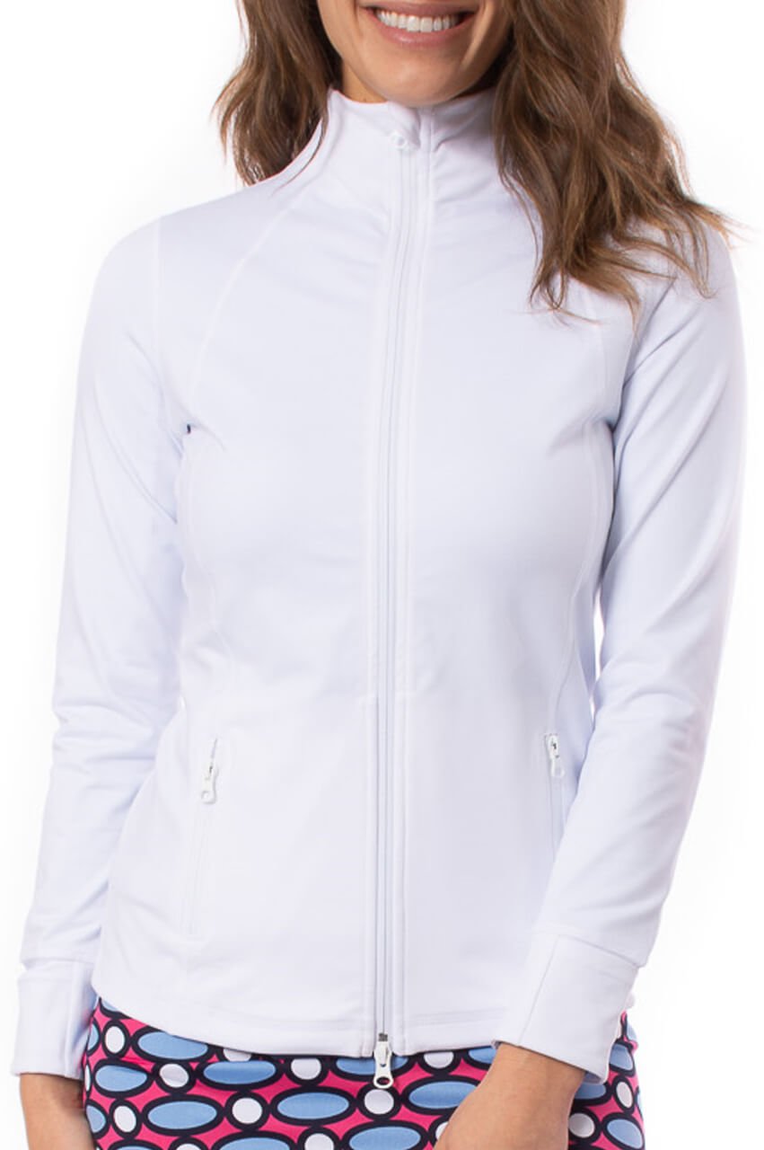 White Double Zip Sport Jacket