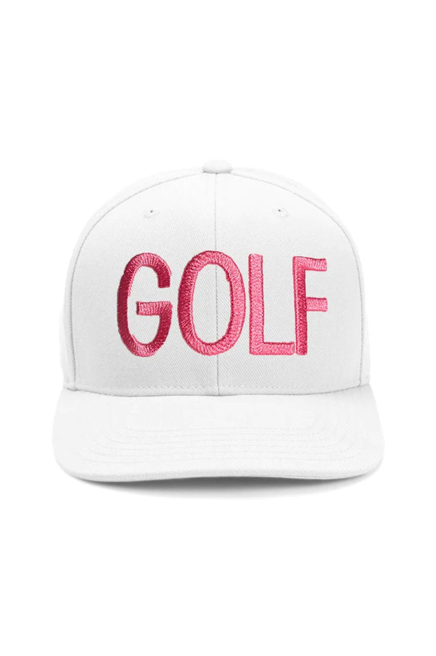 White GOLF Snapback Hat - GolftiniHats &amp; Visors