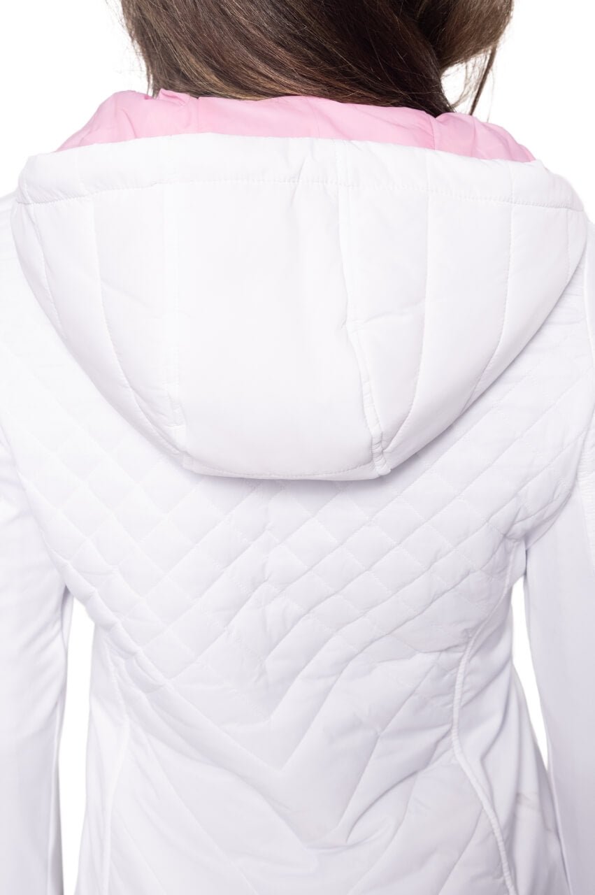 White Hooded Windbreaker Jacket - GolftiniTech Jackets