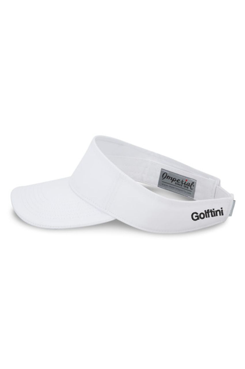 White Small Fit Performance Visor - GolftiniHats & Visors