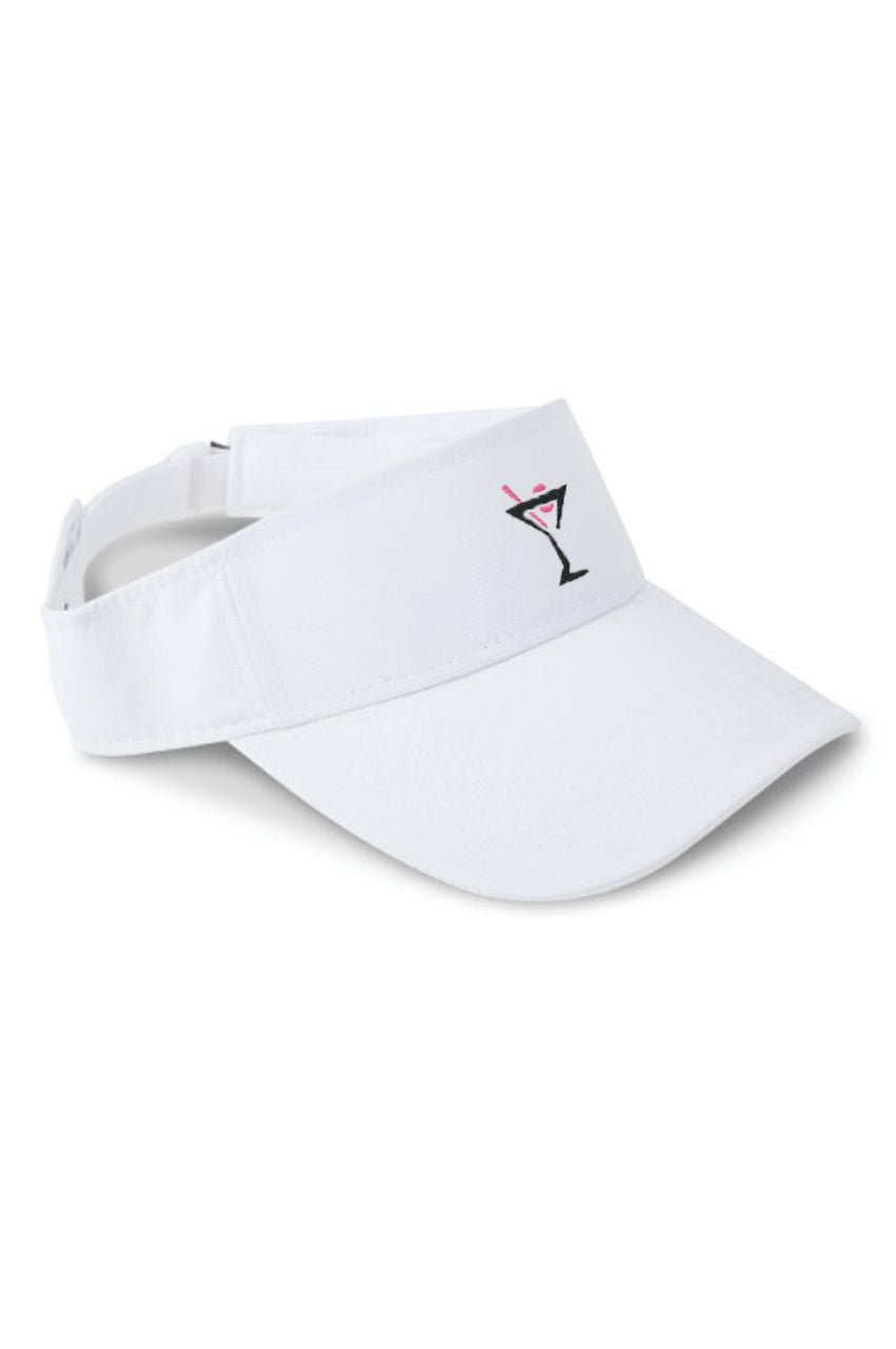 White Small Fit Performance Visor - GolftiniHats &amp; Visors