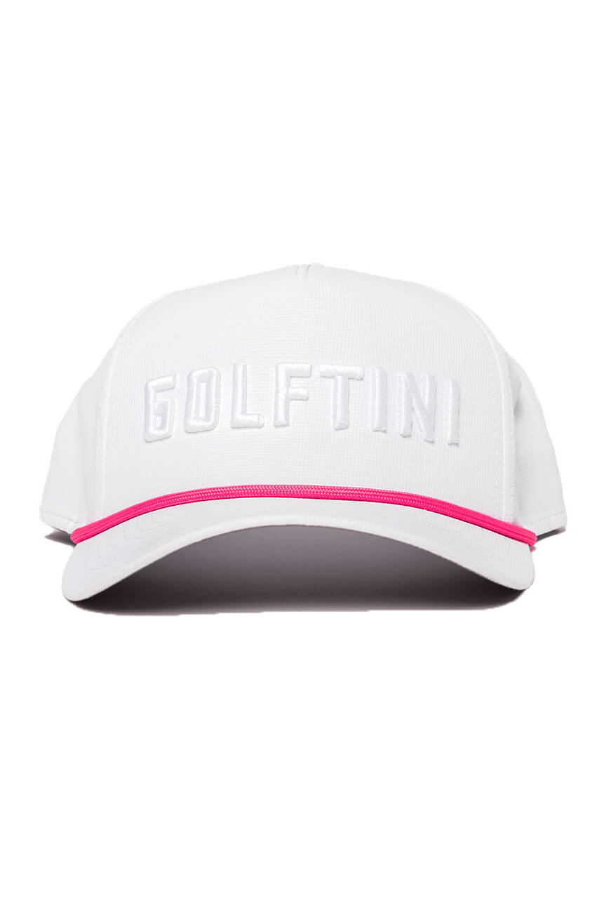 White Small Fit Rope Hat - GolftiniHats & Visors