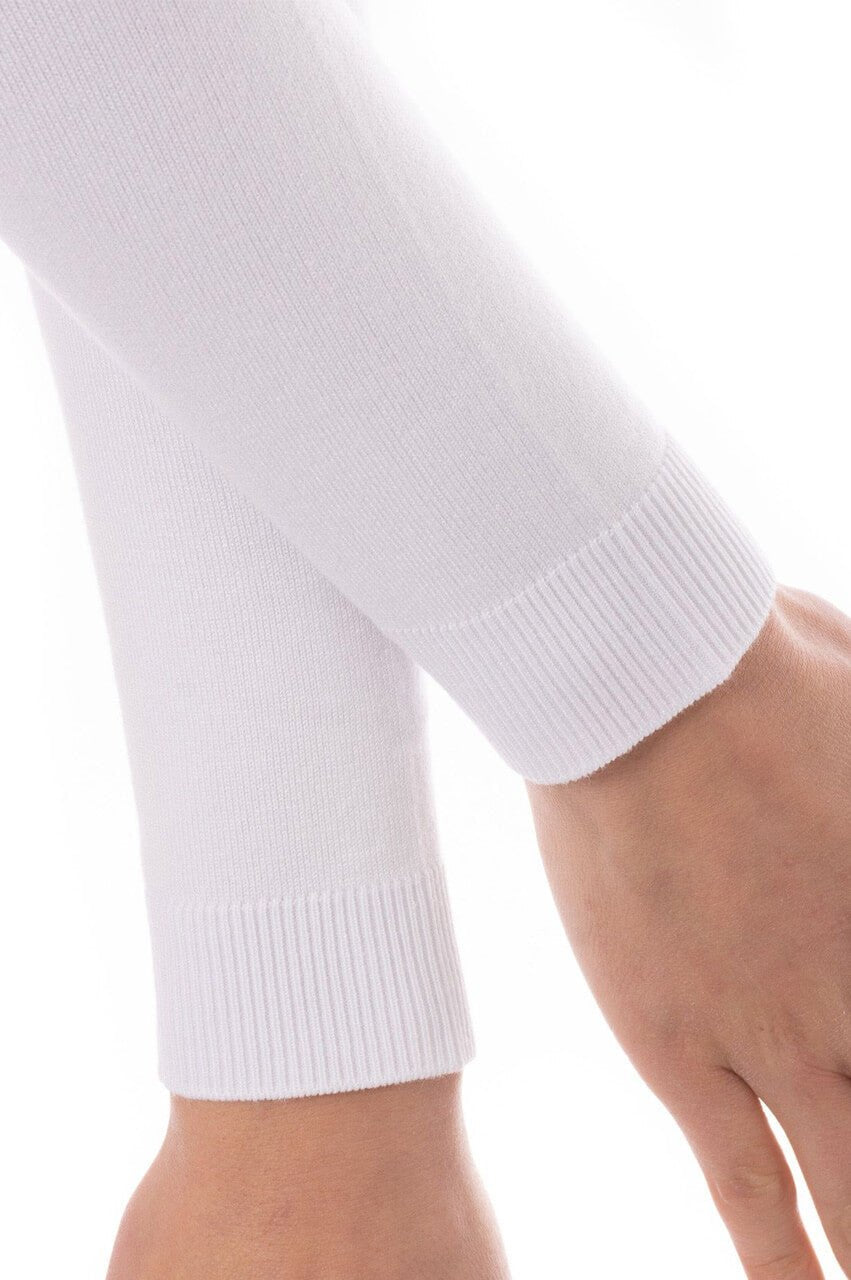 White Stretch V - Neck Sweater - GolftiniSweaters