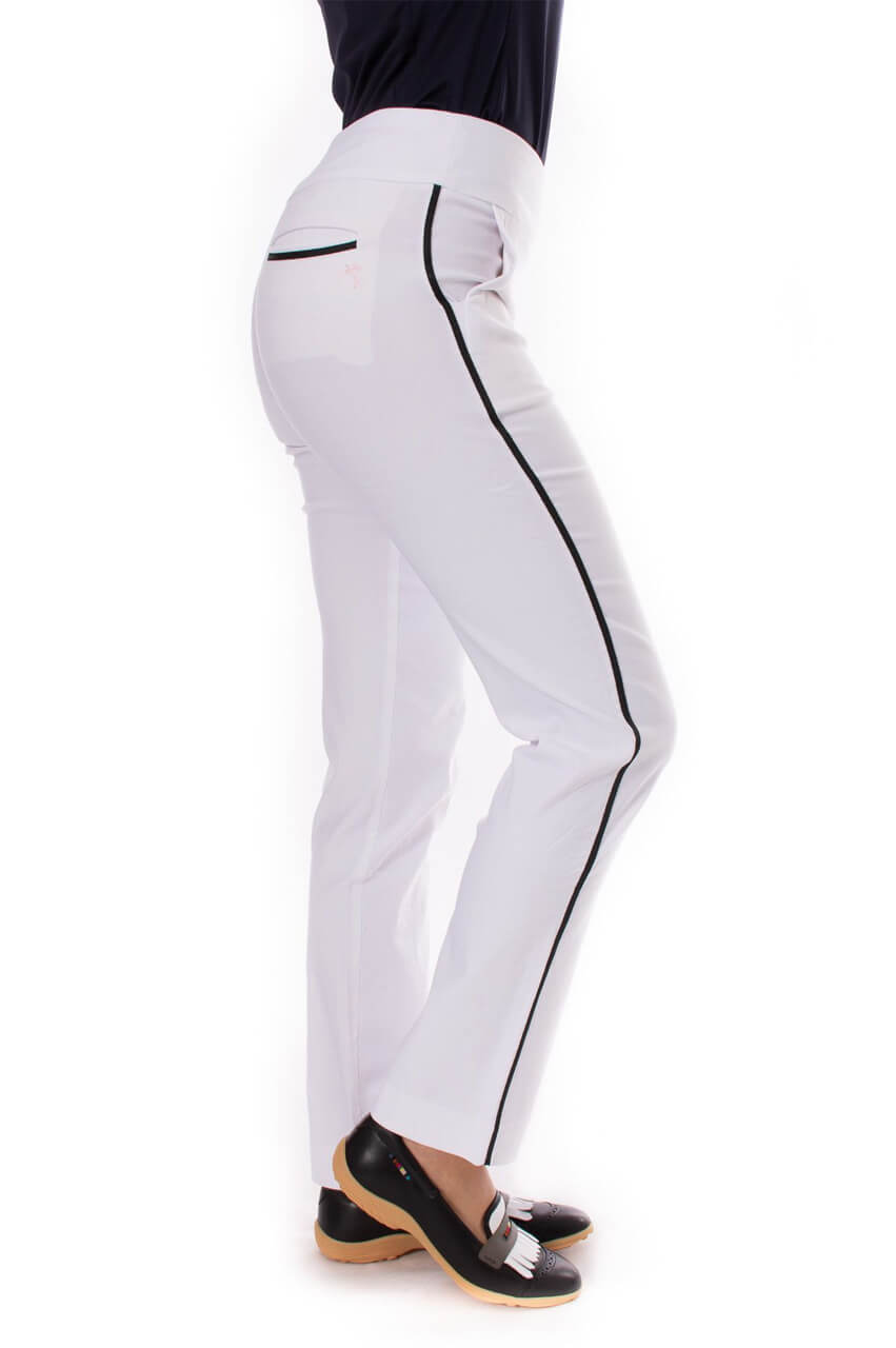 White Trophy Pull - On Pant - GolftiniPant