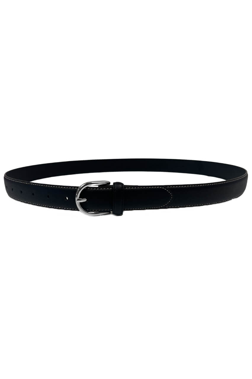 Women&#39;s Black Leather Belt - GolftiniAccessories