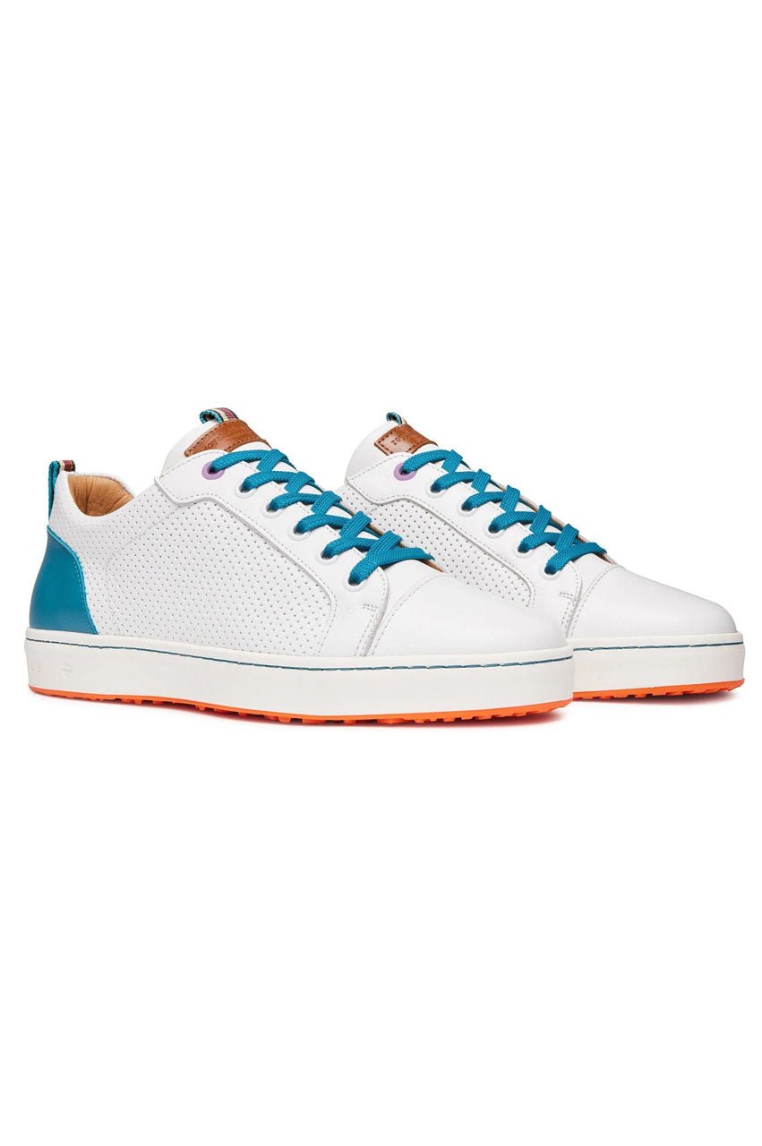 Women's Royal Albartross Golf Shoes | The Almafi White/Teal - GolftiniGolf Shoes