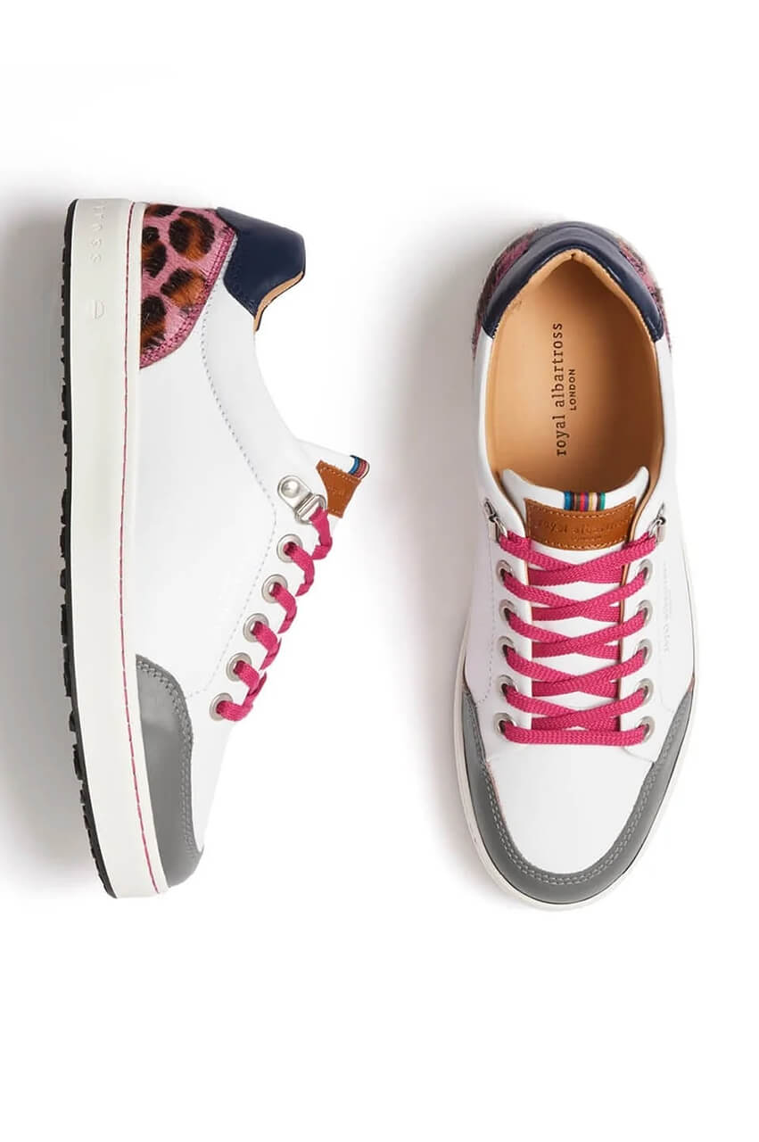 Women's Royal Albartross Golf Shoes | The Fieldfox Pink Leopard - GolftiniGolf Shoes