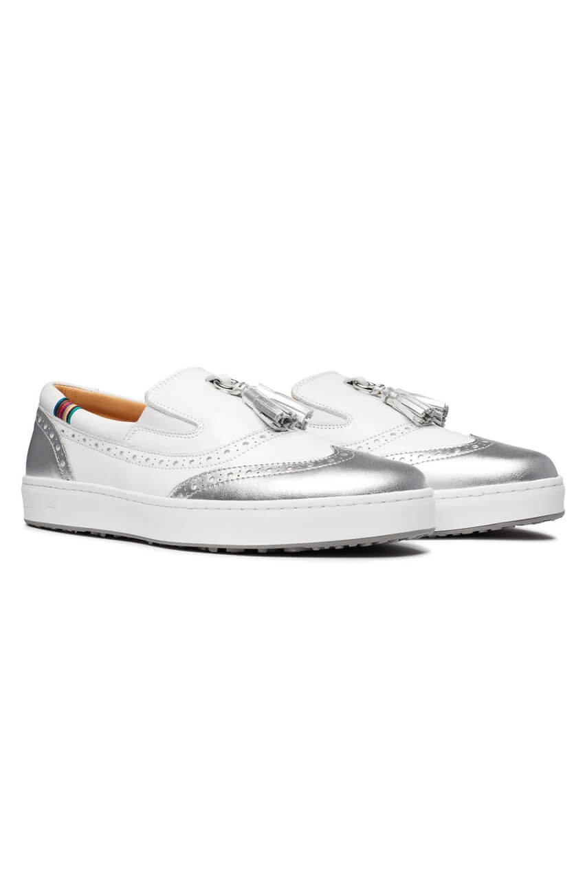 Women&#39;s Royal Albartross Golf Shoes | The Grace White/Silver - GolftiniGolf Shoes