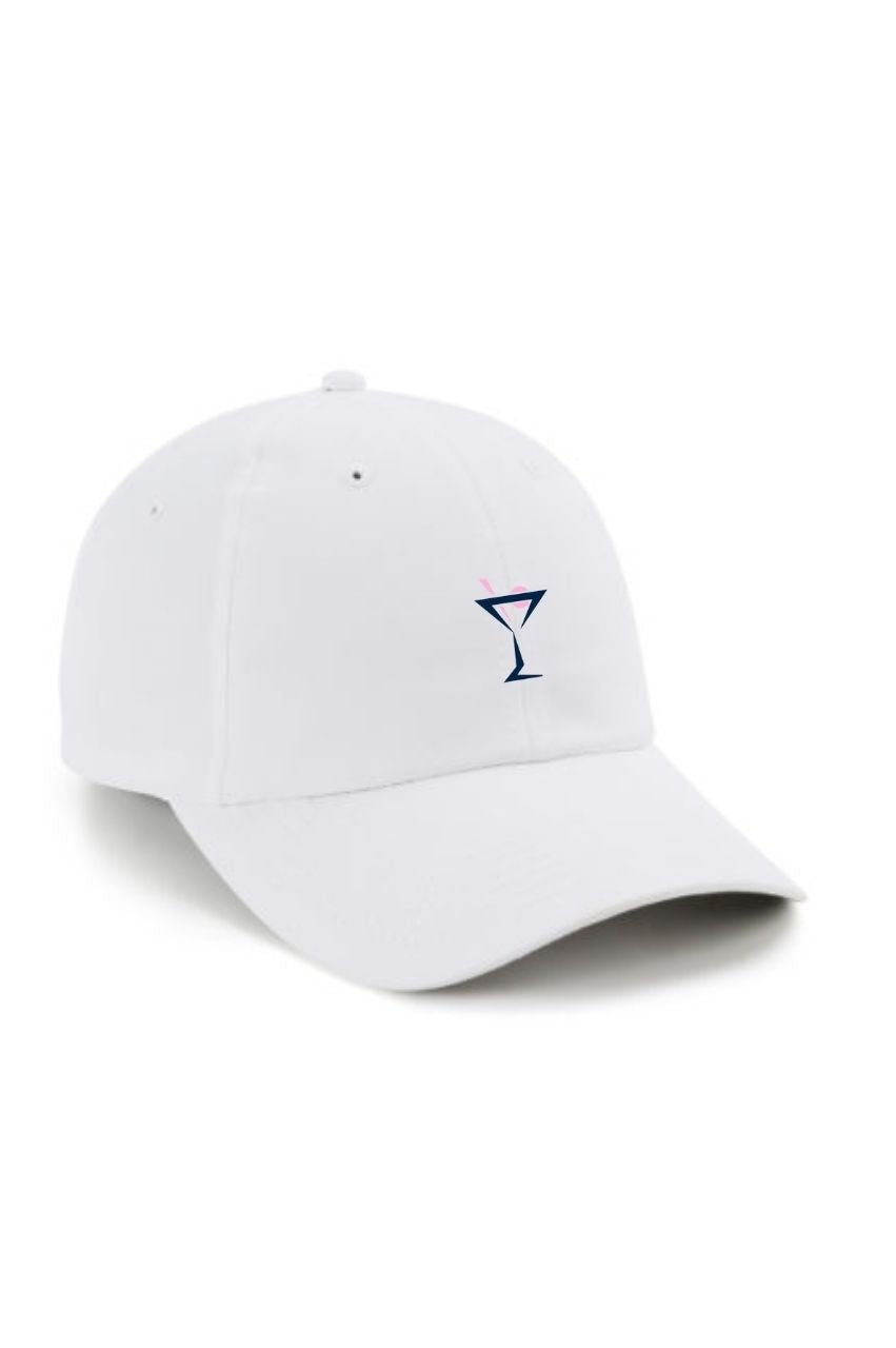 Women's White Small Fit Performance Hat (Navy/Pink) - GolftiniHats & Visors